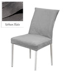 Custom Dining Chair Cover | Sienna Velour - Urban Slate