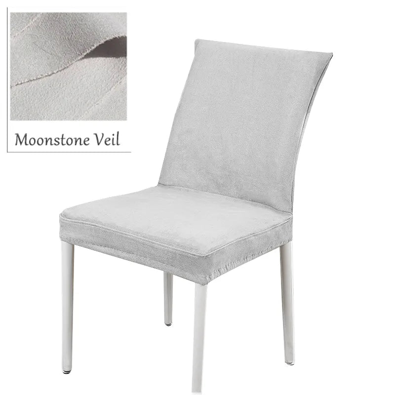 Custom Dining Chair Cover | Sienna Velour - Moonstone Veil