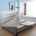 Bed Frame + Headboard Cover | Sienna Velour - Ivory Whisper