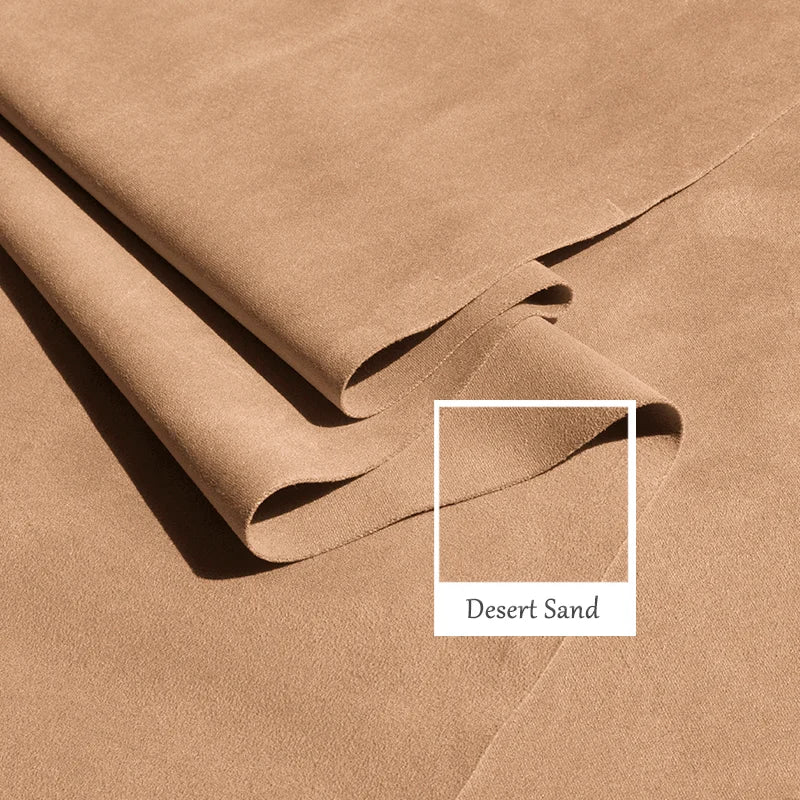 Custom Round Arm Sofa Slipcover | Sienna Velour - Desert Sand