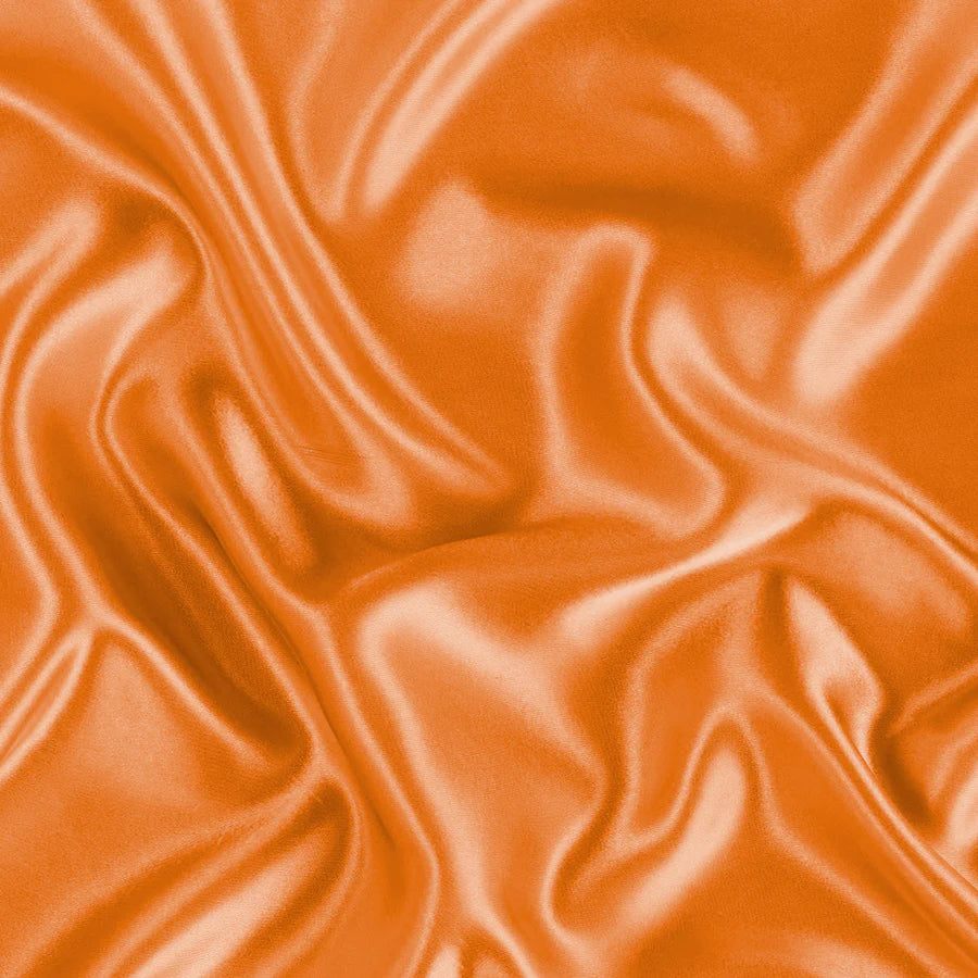 Solid Satin Silk Pillowcase 2 Pack - Burnt Orange