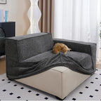 Custom Sofa Slipcover | Elara Basic - Dark Gray