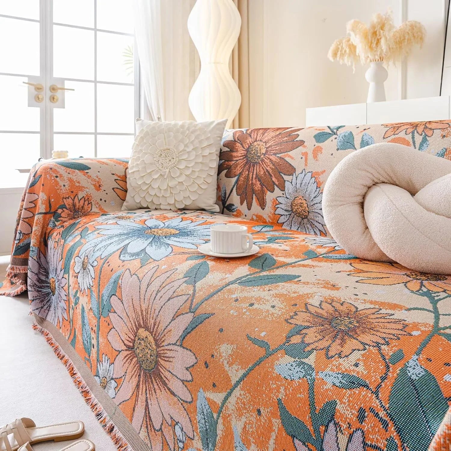Vintage Flower Sofa Cover In Catherine
