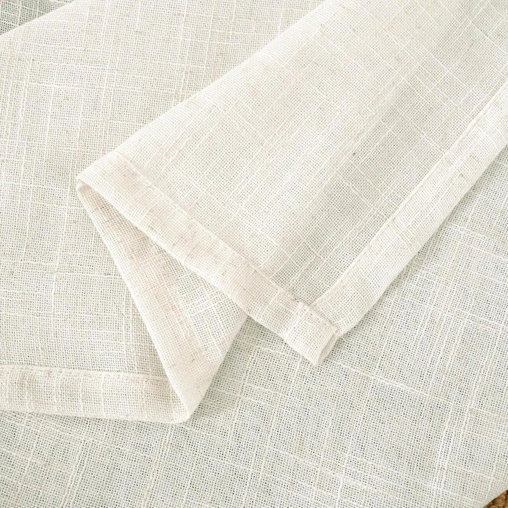 Light filtering Neutral Linen Curtain - Cream