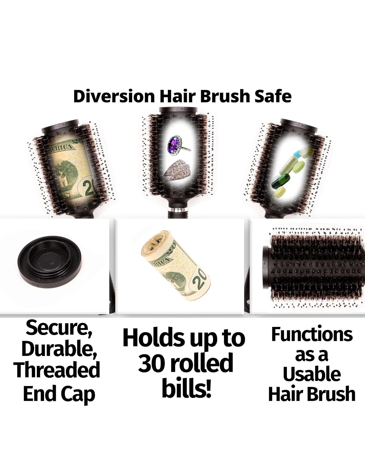 Diversion Safe Hair Brush