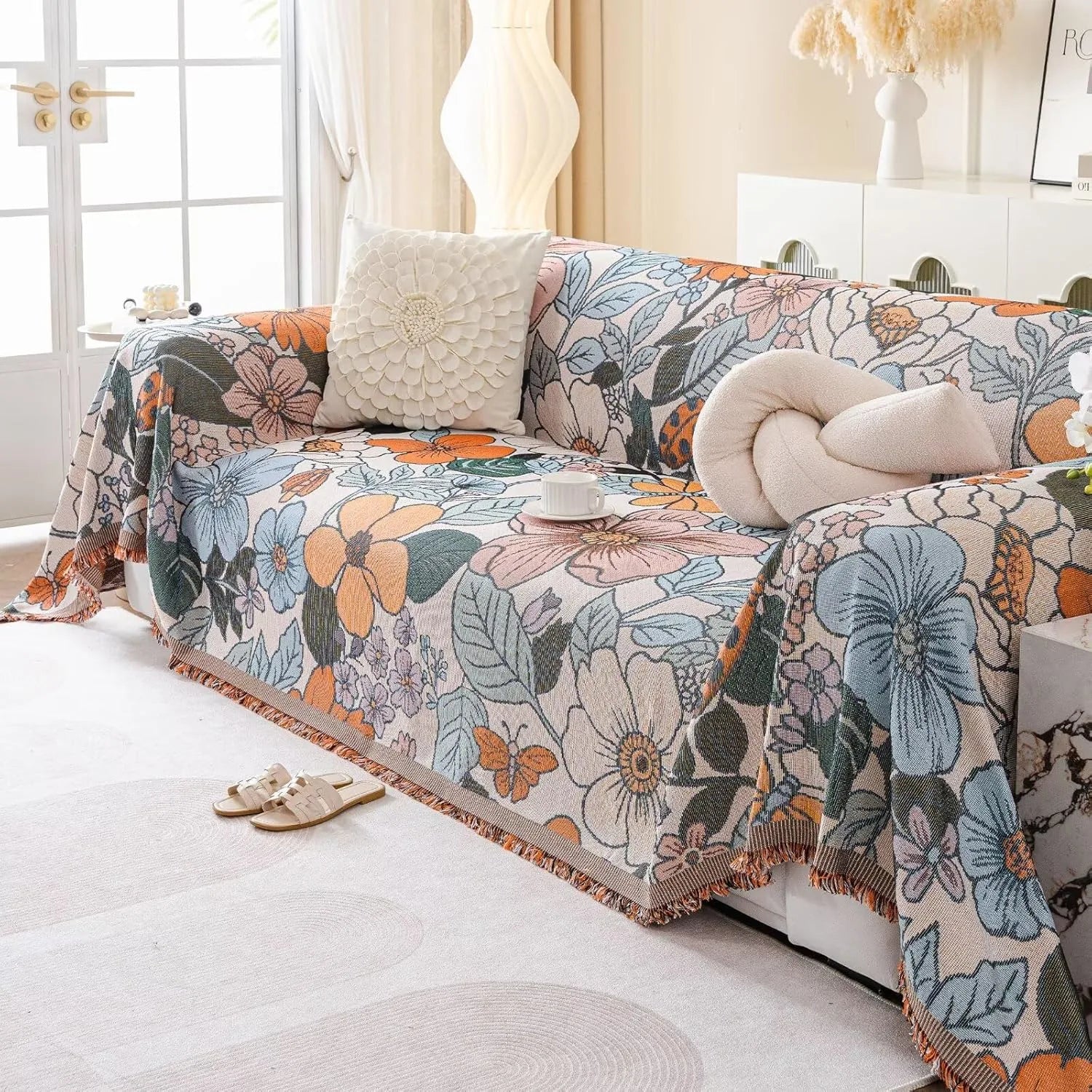 Vintage Flower Sofa Cover In Latham