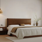 Lit plateforme rembourré + housse de tête de lit | Anthracite classique 