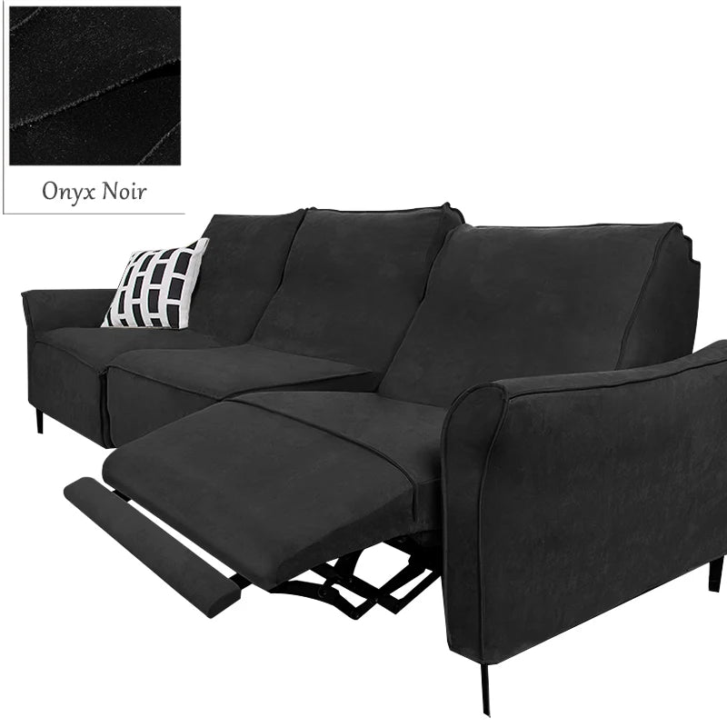 Custom Recliner Slipcover | Sienna Velour - Onyx Noir