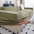 Custom Sofa Slipcover | Elara Basic - Matcha Mist