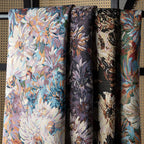 Floral Oil Painting Chenille Jacquard Upholstery Fabric | Custom Sofa