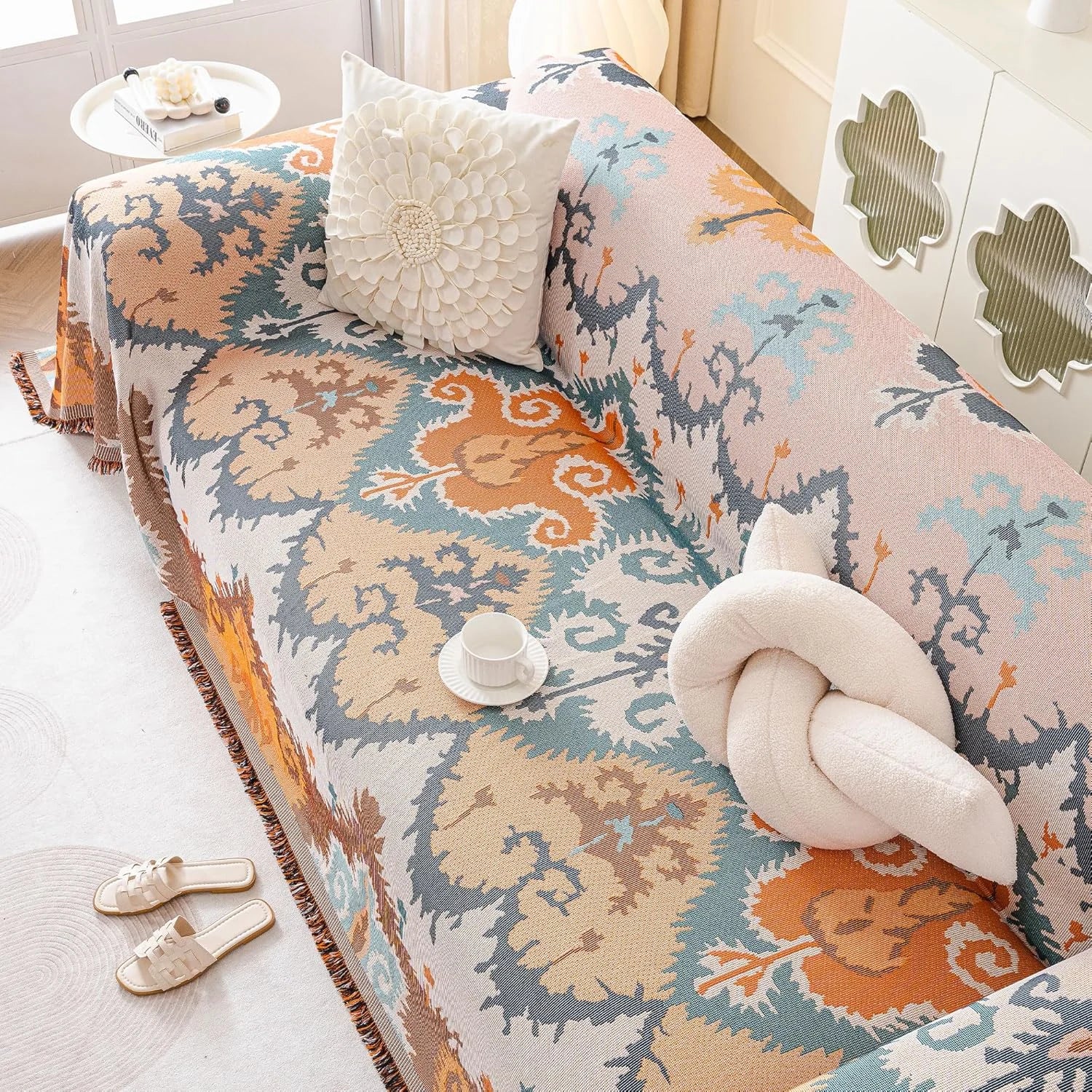 Vintage Flower Sofa Cover In Cecilia
