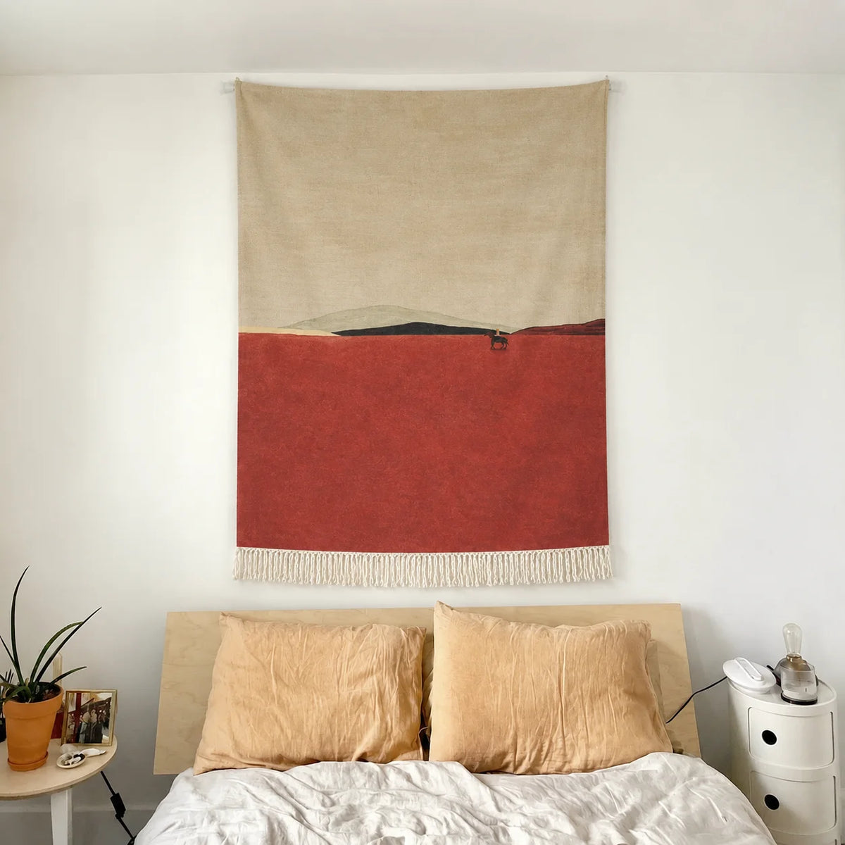 A leisurely horseback ride · Custom Woven Blanket