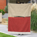 A leisurely horseback ride · Custom Woven Blanket