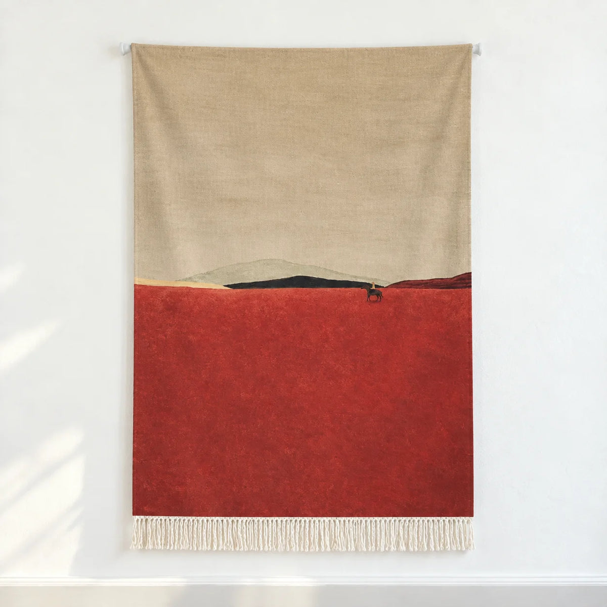 A leisurely horseback ride · Custom Woven Blanket