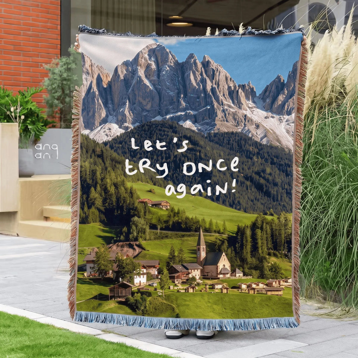 Alpine scenery · Custom Woven Blanket