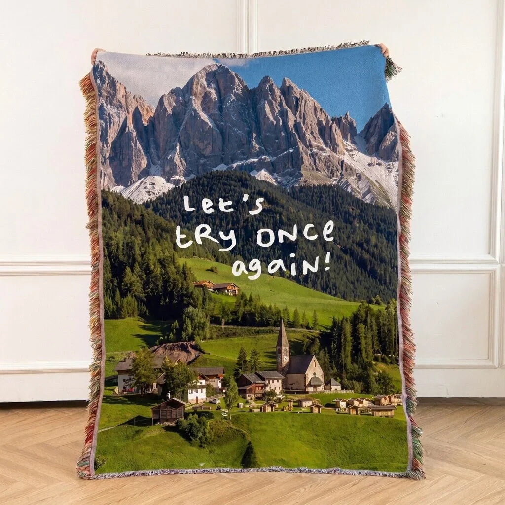 Alpine scenery · Custom Woven Blanket