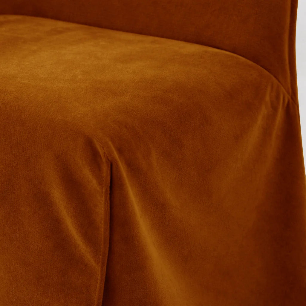Amber Orange WB PBV2042 - 30 | Long-Skirt Dining Chair Slipcover