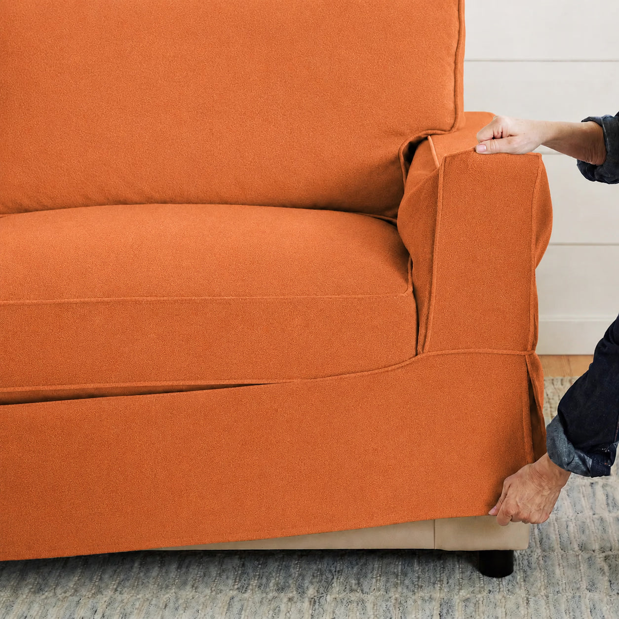 Amber Flame Luna-15 custom sofa slipcover