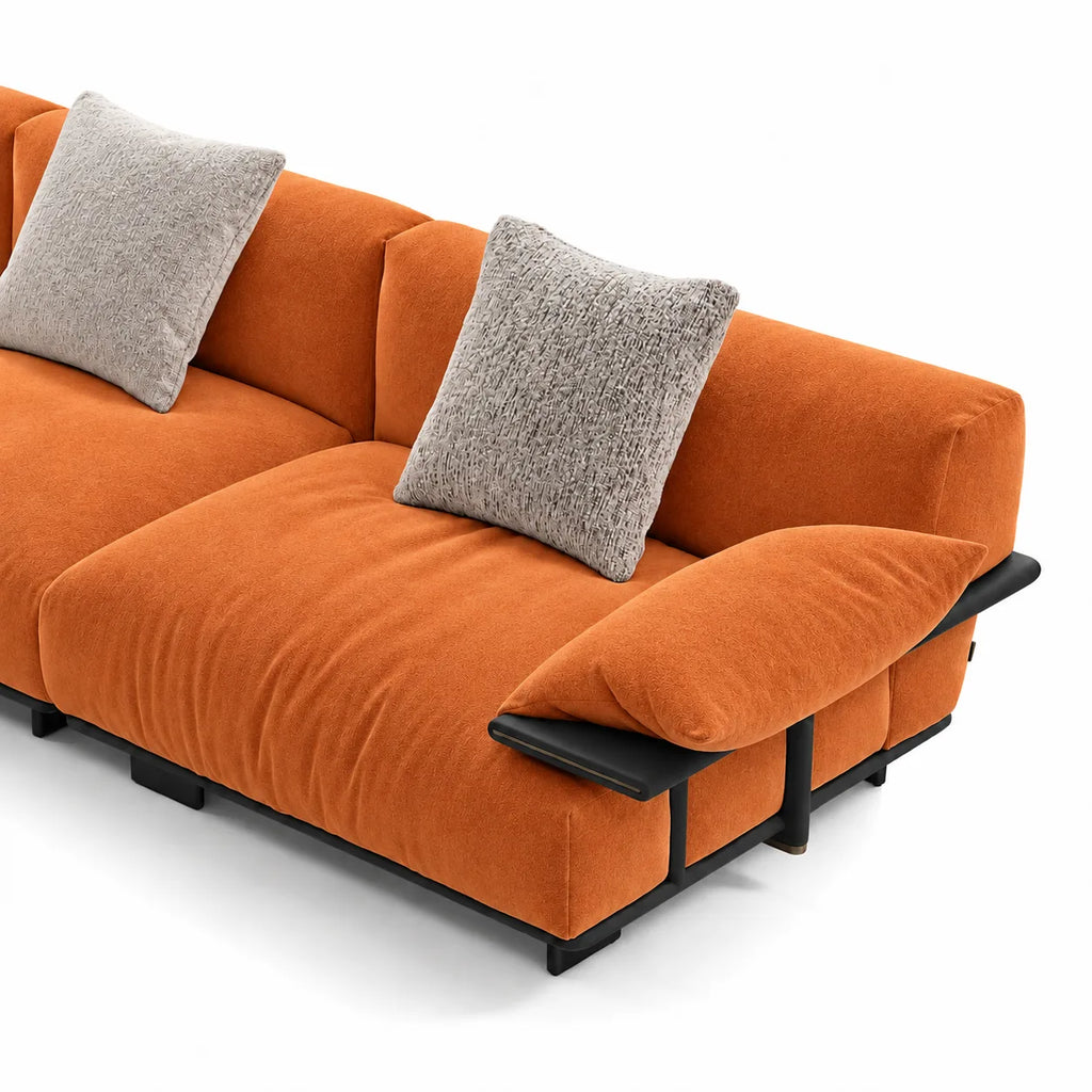 Custom Sofa Slipcover — Luna · Amber Flame