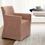 Atelier Coral WX8008 - 04 | Long-Skirt Dining Chair with armrest Slipcover