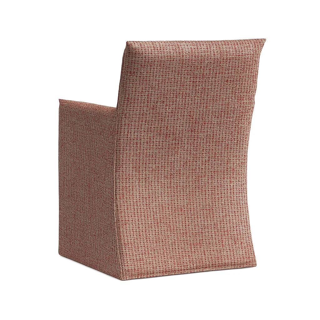 Atelier Coral WX8008 - 04 | Long-Skirt Dining Chair with armrest Slipcover