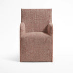 Atelier Coral WX8008 - 04 | Long-Skirt Dining Chair with armrest Slipcover