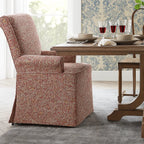 Atelier Coral WX8008 - 04 | Long-Skirt Dining Chair with armrest Slipcover