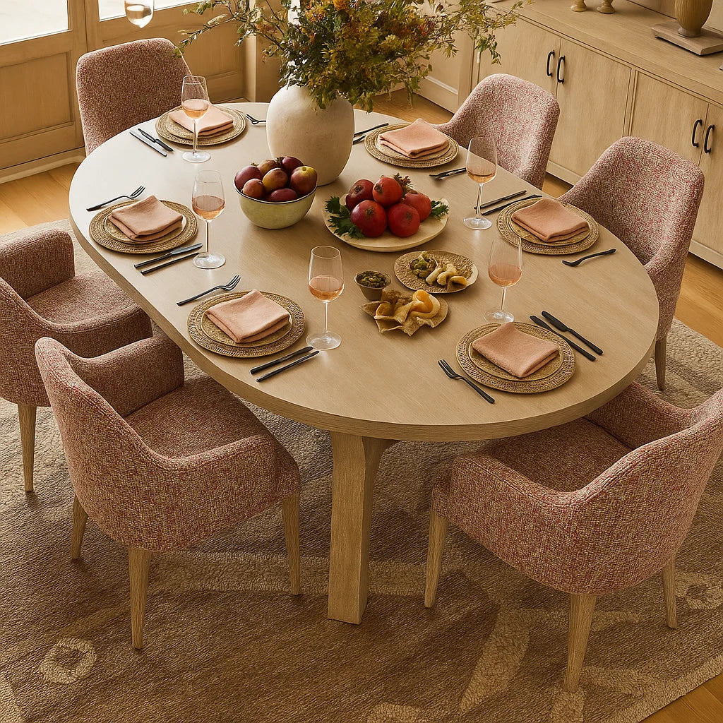 Atelier Coral WX8008 - 04 | Snug fit Dining Chair with armrest Slipcover