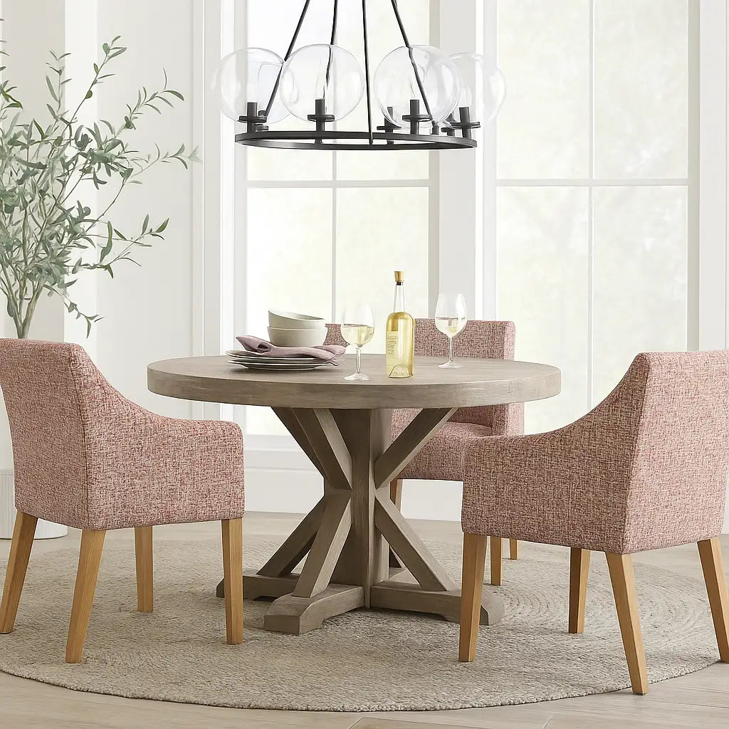 Atelier Coral WX8008 - 04 | Snug fit Dining Chair with armrest Slipcover