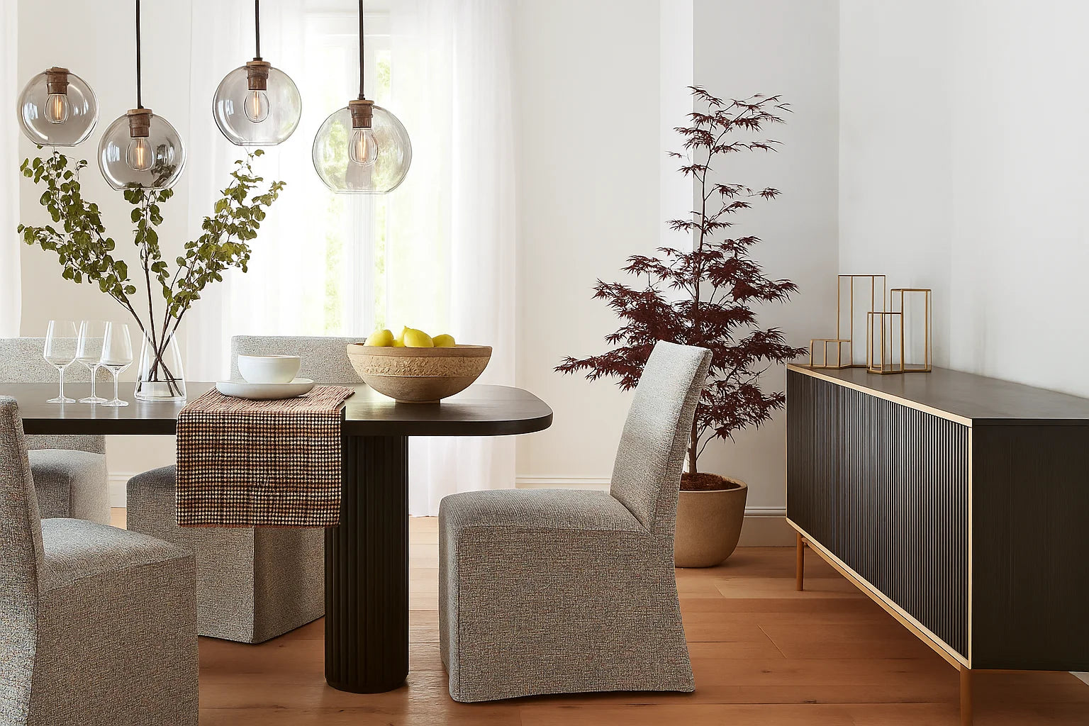 Atelier Impression WX8008 - 12 | Long-Skirt Dining Chair Slipcover