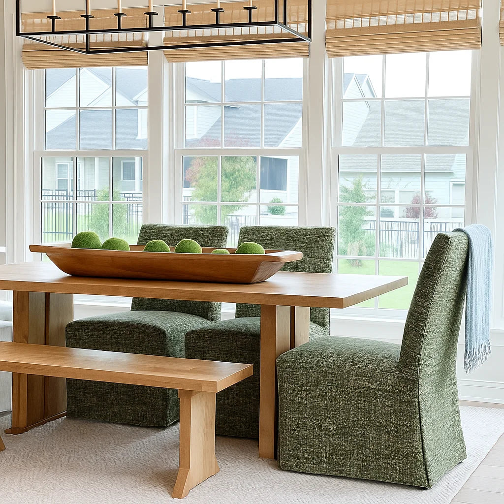 Atelier Olive WX8008 - 06 | Long-Skirt Dining Chair Slipcover