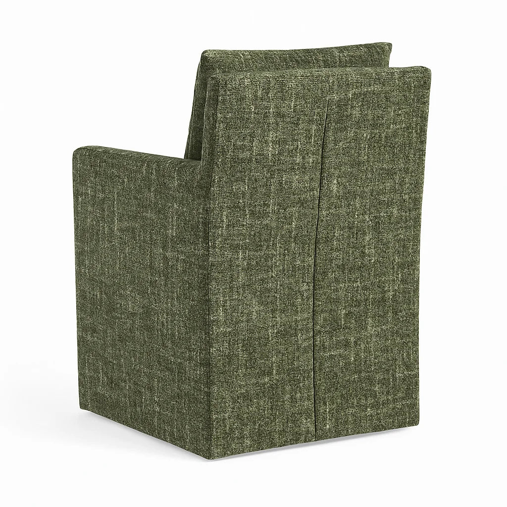 Atelier Olive WX8008 - 06 | Long-Skirt Dining Chair with armrest Slipcover