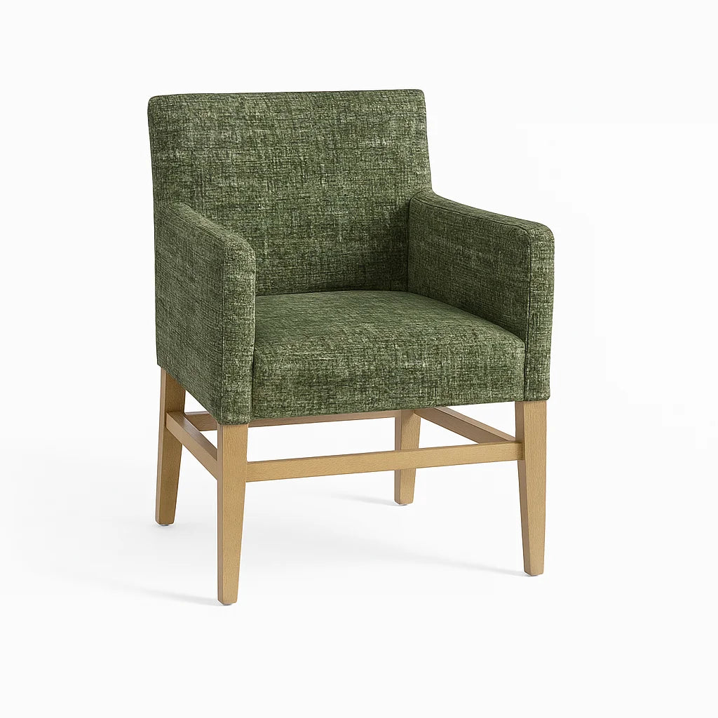 Atelier Olive WX8008 - 06 | Snug fit Dining Chair with armrest Slipcover