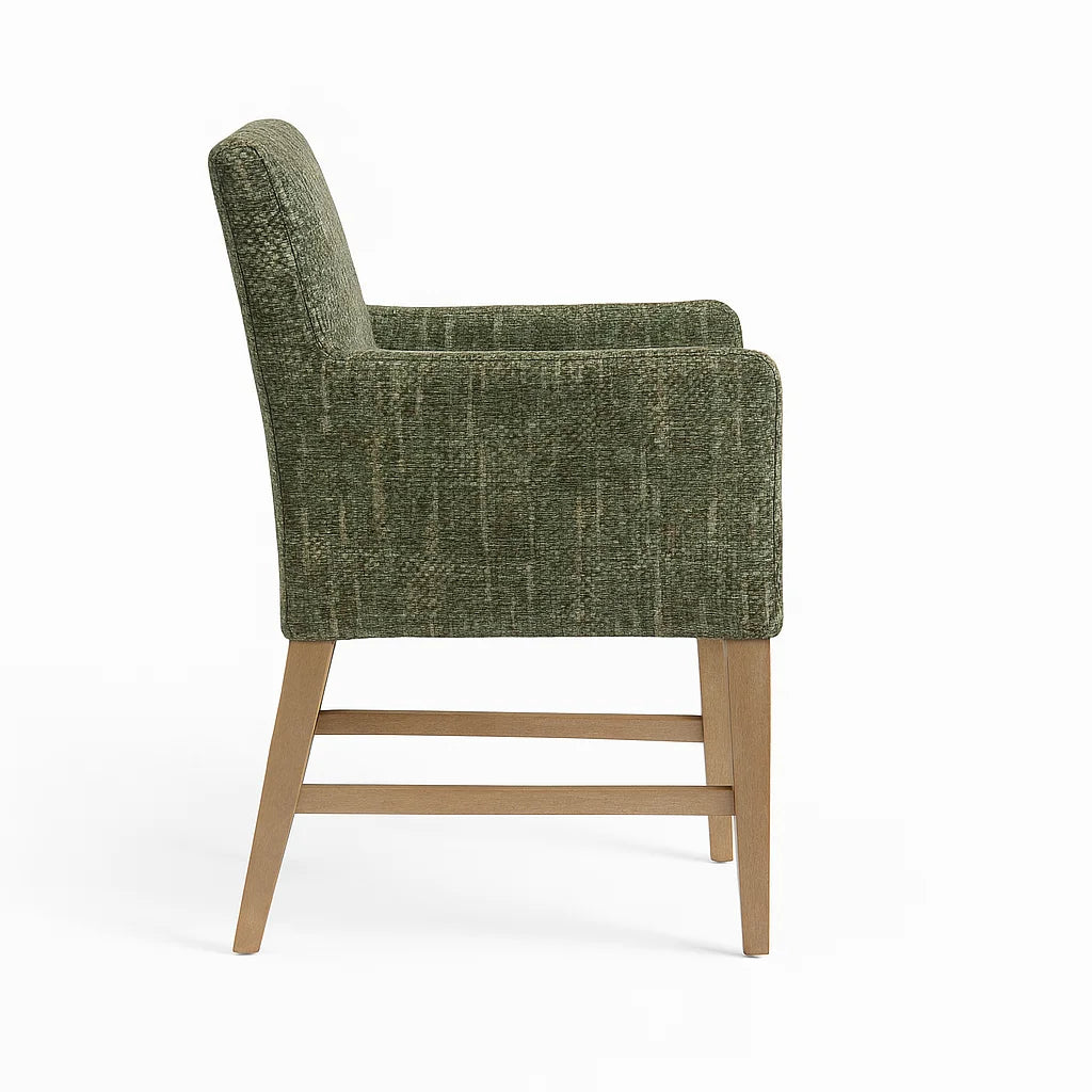 Atelier Olive WX8008 - 06 | Snug fit Dining Chair with armrest Slipcover