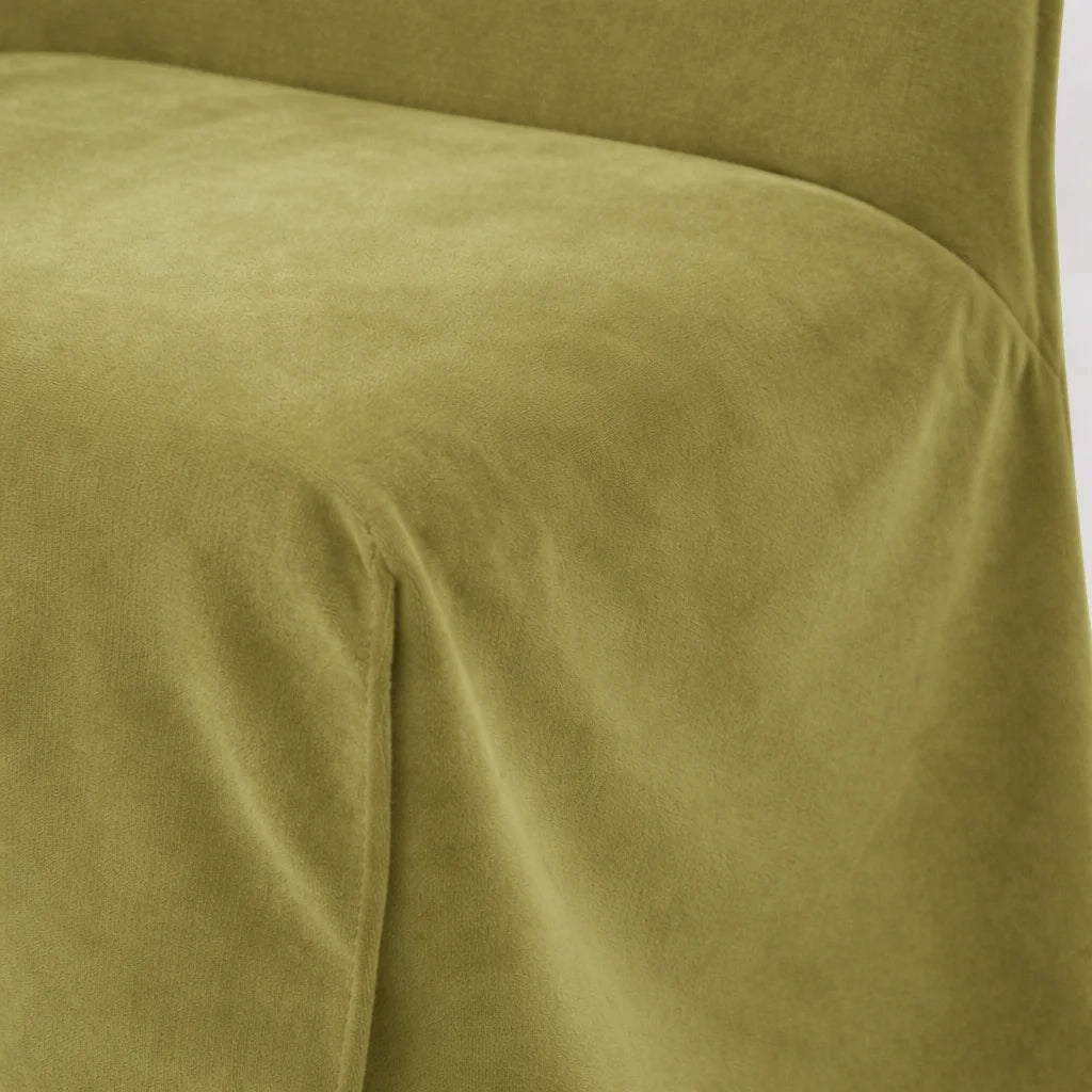 Avocado Green WB PBV2042 - 34 | Long-Skirt Dining Chair Slipcover