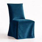 Bali Blue WB PBV2042 - 45 | Long-Skirt Dining Chair Slipcover