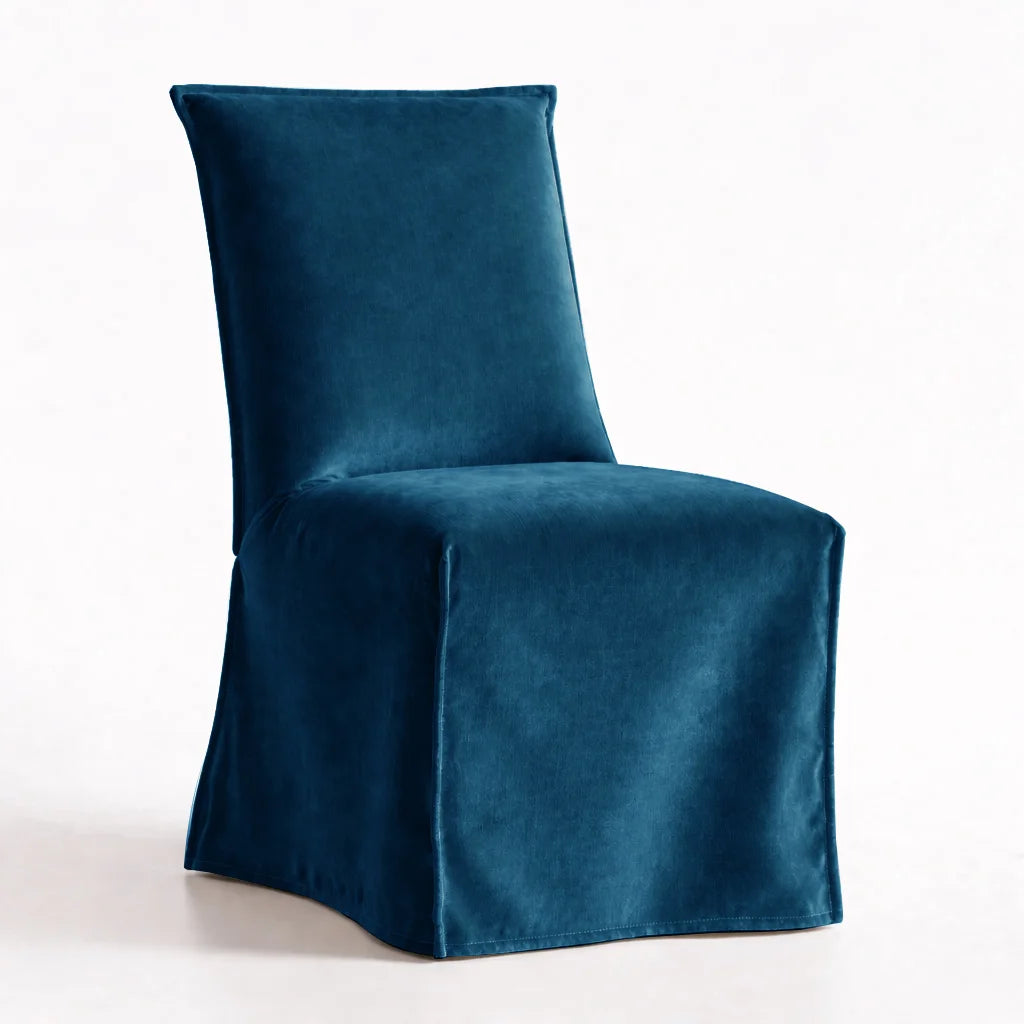 Bali Blue WB PBV2042 - 45 | Long-Skirt Dining Chair Slipcover