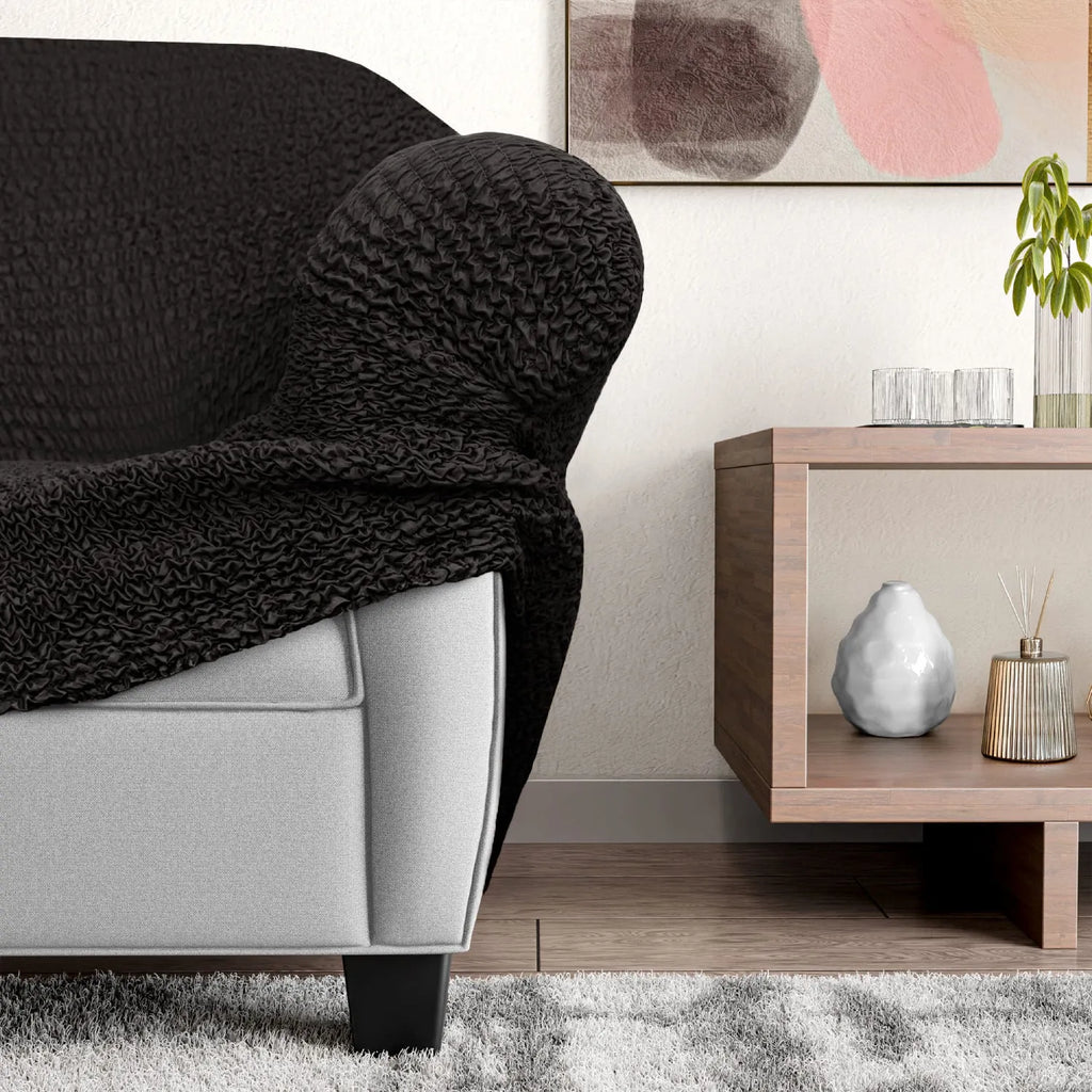 Black Microfibra Sofa Slipcover