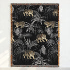 Black Jungle Tiger · Custom Woven Blanket