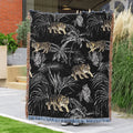Black Jungle Tiger · Custom Woven Blanket