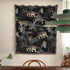 Black Jungle Tiger · Custom Woven Blanket