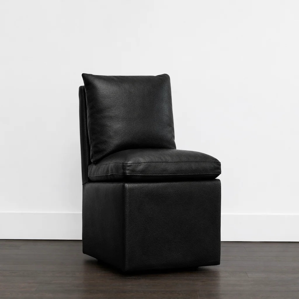 Black Minotti YX-40 | Long-Skirt Dining Chair Slipcover