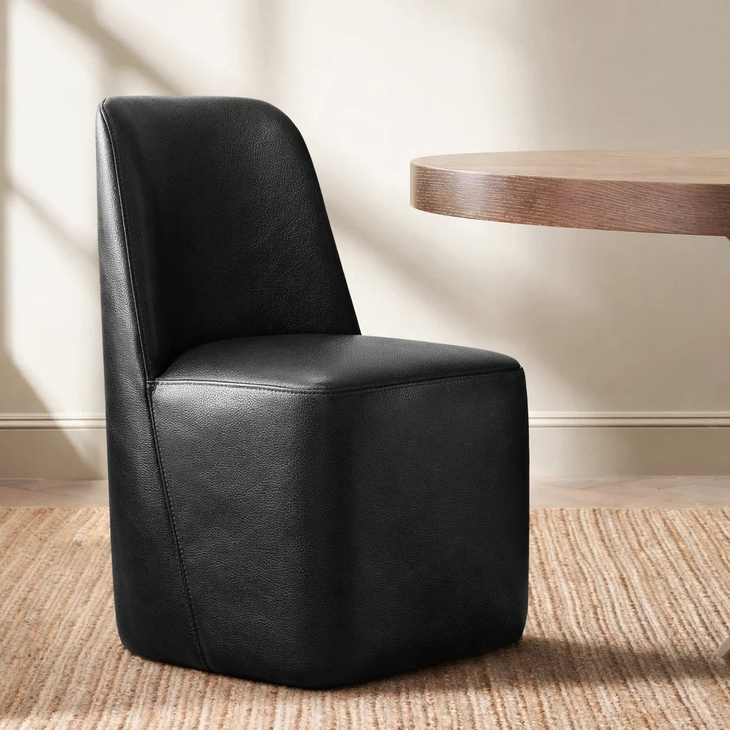 Black Minotti YX-40 | Long-Skirt Dining Chair Slipcover