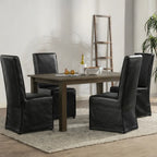 Black Minotti YX-40 | Long-Skirt Dining Chair Slipcover