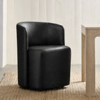 Black Minotti YX-40 | Long-Skirt Dining Chair with armrest Slipcover