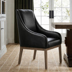 Black Minotti YX-40 | Snug fit Dining Chair with armrest Slipcover
