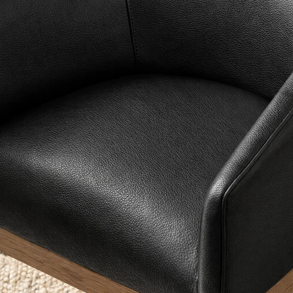Black Minotti YX-40 | Snug fit Dining Chair with armrest Slipcover