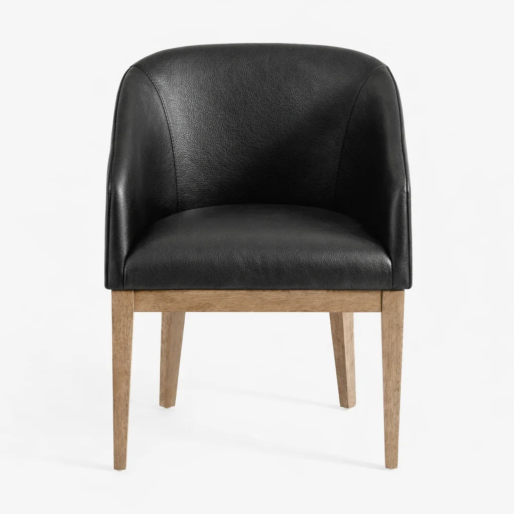 Black Minotti YX-40 | Snug fit Dining Chair with armrest Slipcover