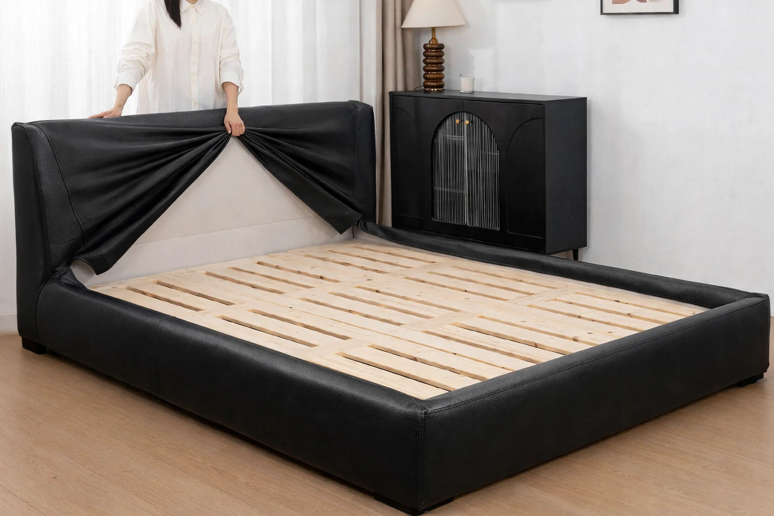 Black Minotti YX-40 | Bed Frame Cover