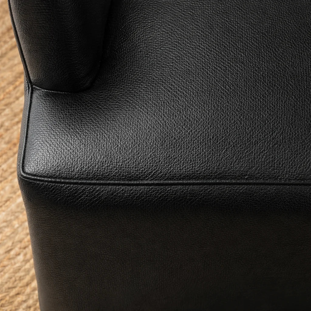 Black Minotti YX-40 | Long-Skirt Dining Chair with armrest Slipcover